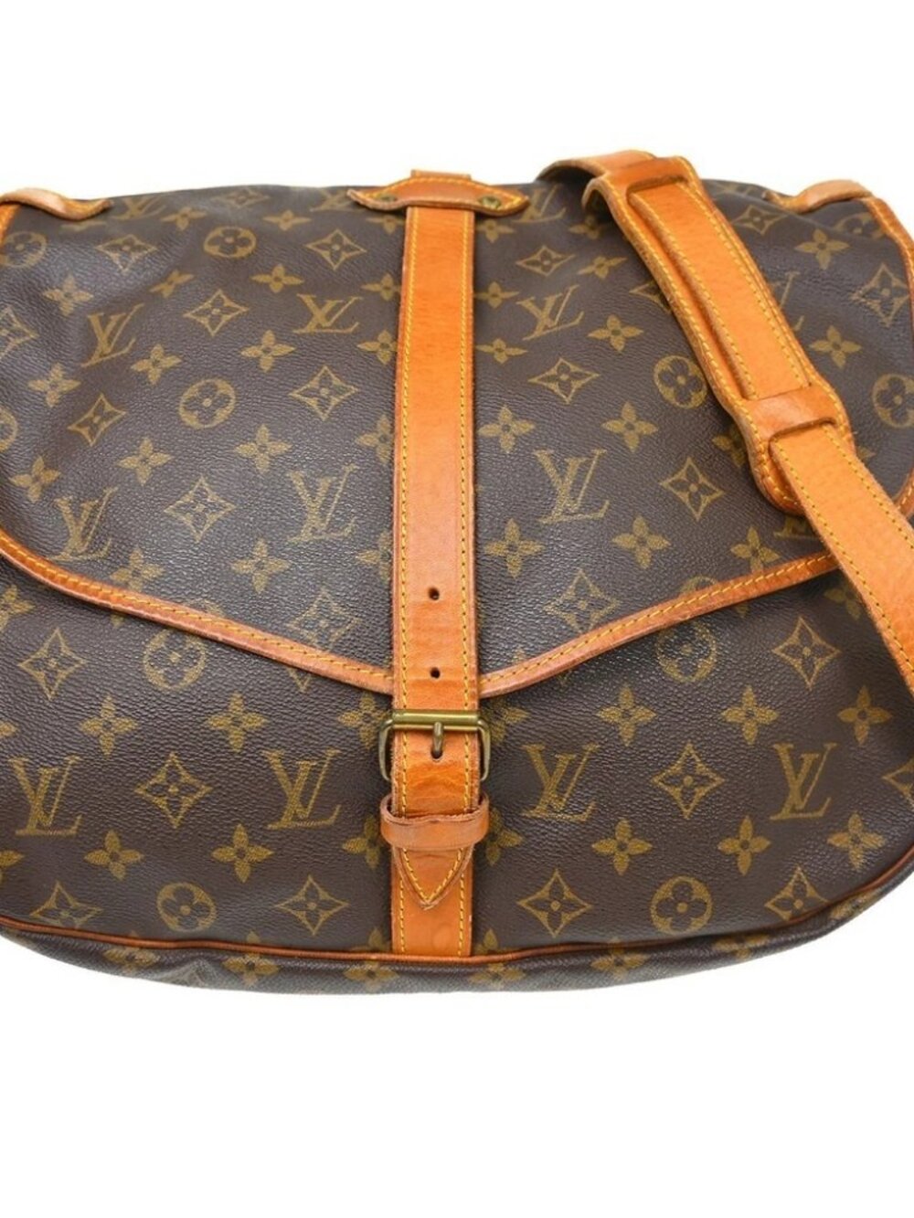 LOUIS VUITTON SAUMUR 35 SHOULDER BAG MONOGRAM - Picture 1 of 14